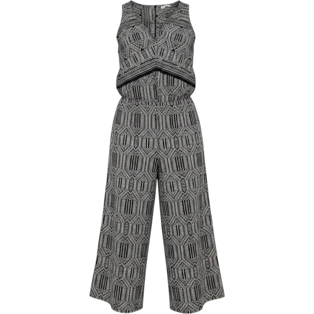 EST. 1946 Geometric Tribal Print Sleeveless Jumpsuit Black White Womens 18/20W